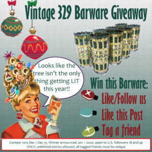 Christmas Barware Giveaway Campaign, keyword: Kitschy